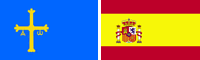 Flags of Asturias and Spain